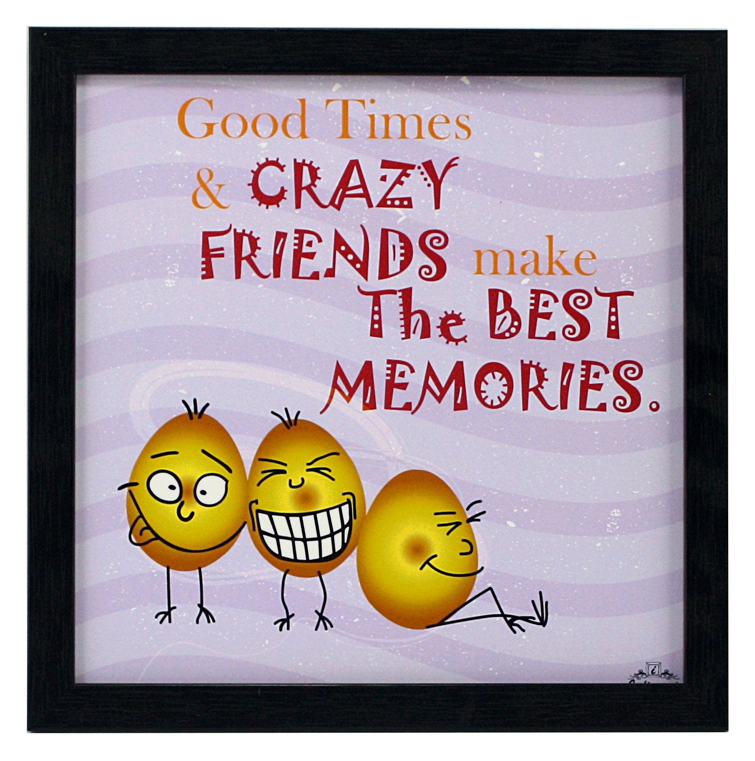 Indianara Motivational Quote Framed Wall Hanging Laminated Painting, 9.5 Inch X 9.5 Inch, Multi, Set Of 4 (Style 3)